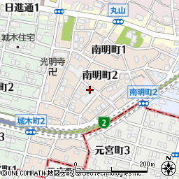 愛知県名古屋市千種区南明町周辺の地図