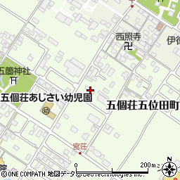 滋賀県東近江市五個荘五位田町517-3周辺の地図