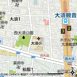 名古屋市立大須小学校周辺の地図