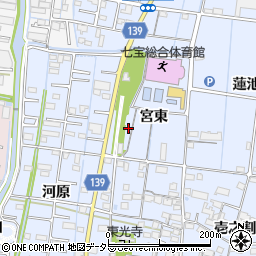 愛知県あま市七宝町伊福（宮東）周辺の地図