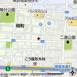 愛知県名古屋市中村区剣町188周辺の地図