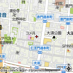 Ｂｅｌｌｅ・Ｃｈａｐｅａｕ大須工場周辺の地図