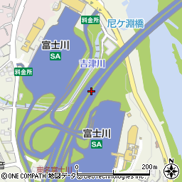 富士川ＳＡ周辺の地図