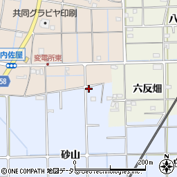 愛知県愛西市須依町砂山59周辺の地図