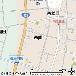 愛知県愛西市内佐屋町（西郷）周辺の地図