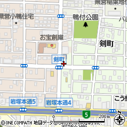 愛知県名古屋市中村区剣町162周辺の地図