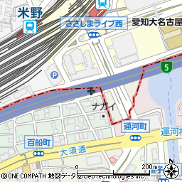 愛知県名古屋市中川区百船町1-1周辺の地図