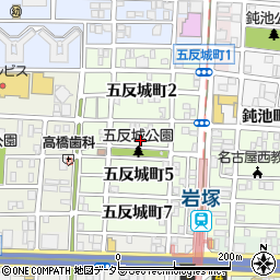 愛知県名古屋市中村区五反城町周辺の地図