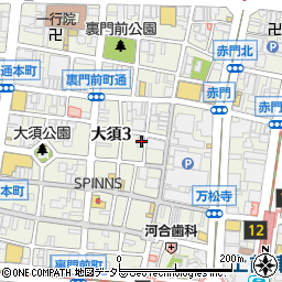 愛知県名古屋市中区大須3丁目21-13周辺の地図