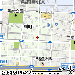 愛知県名古屋市中村区剣町183周辺の地図