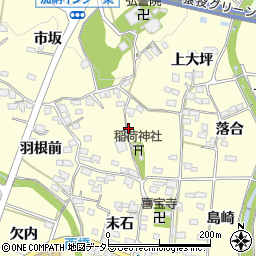 愛知県豊田市加納町下大坪周辺の地図