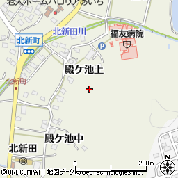 愛知県日進市北新町殿ケ池上周辺の地図