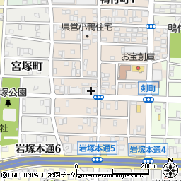 愛知県名古屋市中村区小鴨町105周辺の地図