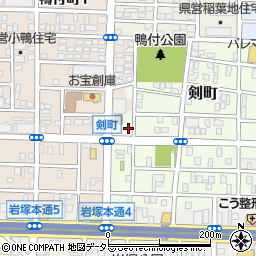 愛知県名古屋市中村区剣町164周辺の地図