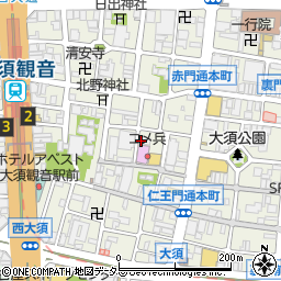 大須演芸場周辺の地図