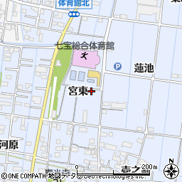 愛知県あま市七宝町伊福宮東88周辺の地図
