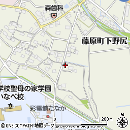 三重県いなべ市藤原町下野尻468-1周辺の地図