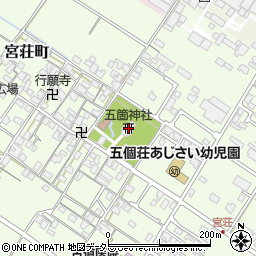 五箇神社周辺の地図