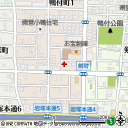 愛知県名古屋市中村区小鴨町87周辺の地図