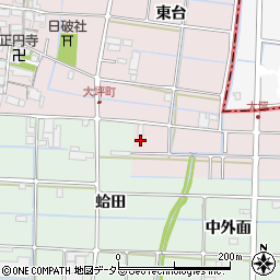 愛知県津島市大坪町東台113周辺の地図