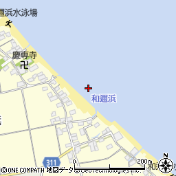 和邇浜周辺の地図