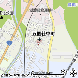 滋賀県東近江市五個荘中町29周辺の地図