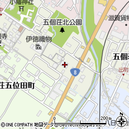 滋賀県東近江市五個荘中町184周辺の地図