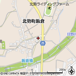 三重県いなべ市北勢町飯倉548周辺の地図