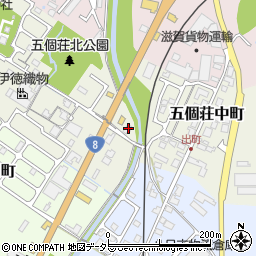 滋賀県東近江市五個荘中町132周辺の地図