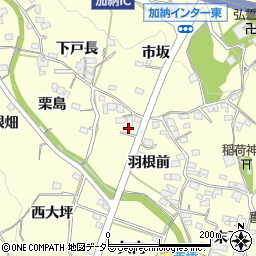 愛知県豊田市加納町羽根前9周辺の地図