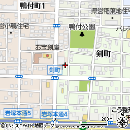 愛知県名古屋市中村区剣町157周辺の地図