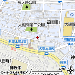 愛知県名古屋市名東区高間町121-1周辺の地図