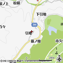 愛知県豊田市中立町引地周辺の地図