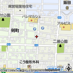愛知県名古屋市中村区剣町132周辺の地図