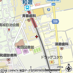 和邇防災倉庫周辺の地図