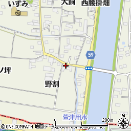 愛知県海部郡大治町砂子野割1638周辺の地図