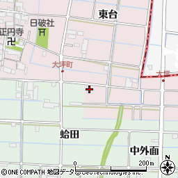 愛知県津島市大坪町東台114周辺の地図