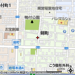愛知県名古屋市中村区剣町109周辺の地図