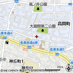 愛知県名古屋市名東区高間町129周辺の地図