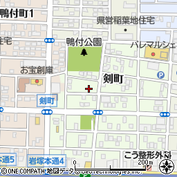 愛知県名古屋市中村区剣町106周辺の地図