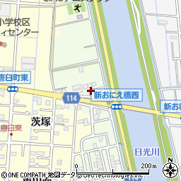愛知県津島市中一色町弥六山周辺の地図