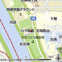 愛知県名古屋市中村区岩塚町（八ツ屋道）周辺の地図