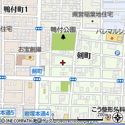 愛知県名古屋市中村区剣町104周辺の地図