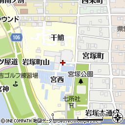 愛知県名古屋市中村区岩塚町本陣屋敷周辺の地図