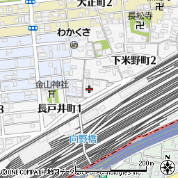 愛知県名古屋市中村区下米野町3丁目38周辺の地図