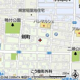愛知県名古屋市中村区剣町59周辺の地図