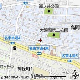 愛知県名古屋市名東区高間町104周辺の地図