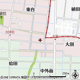 愛知県津島市大坪町東台101周辺の地図