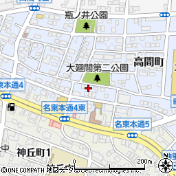 愛知県名古屋市名東区高間町112周辺の地図