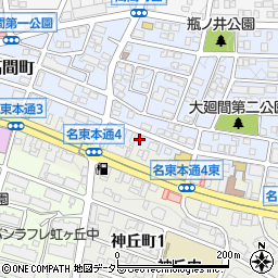 愛知県名古屋市名東区高間町86周辺の地図